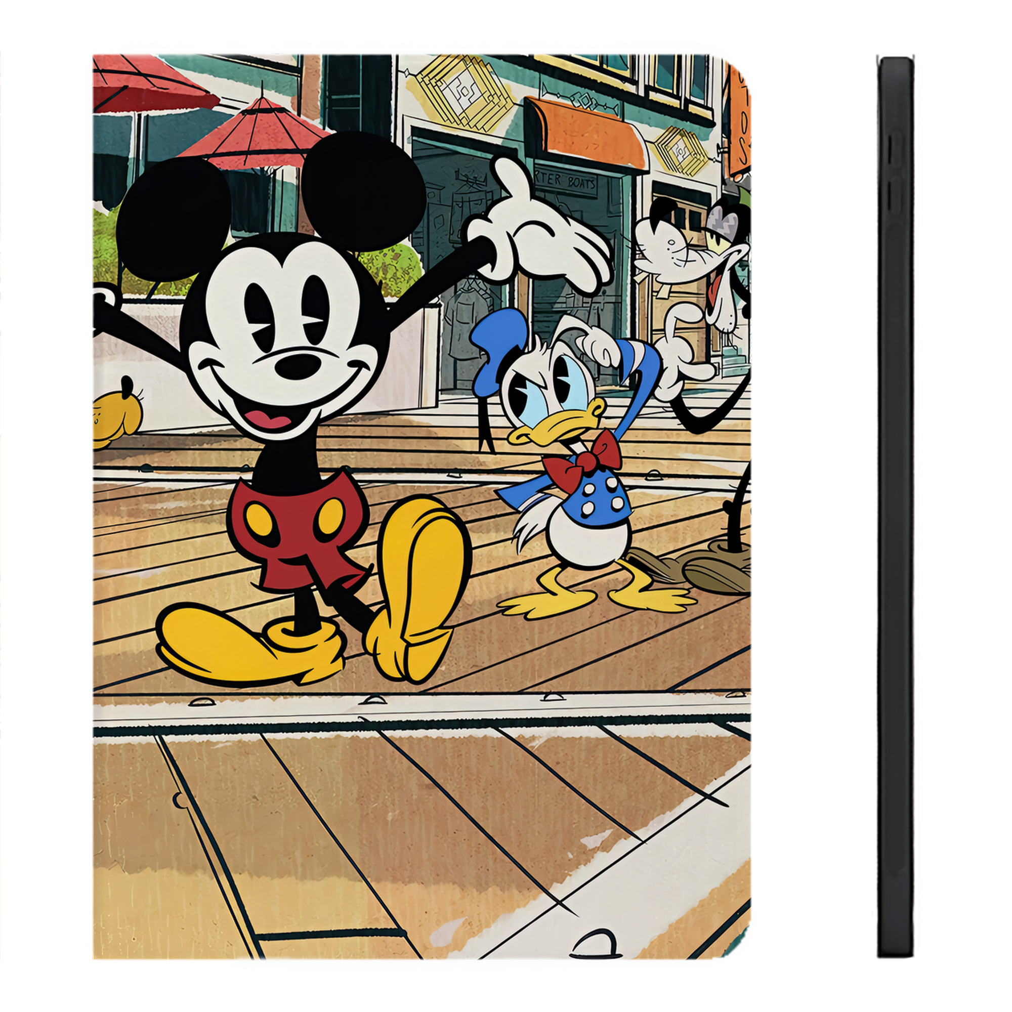 （画像用） ミッキーマウス Mickey Mouse IPadケース ペンホルダー付き ブックスタイルデザイン